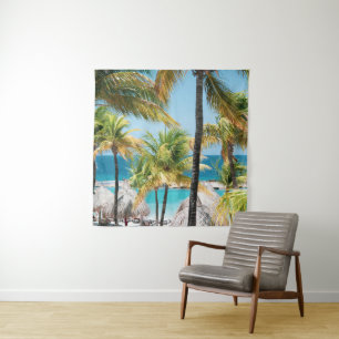 Caribbean Palm Delight #2 #tropical #wall #art Tapestry