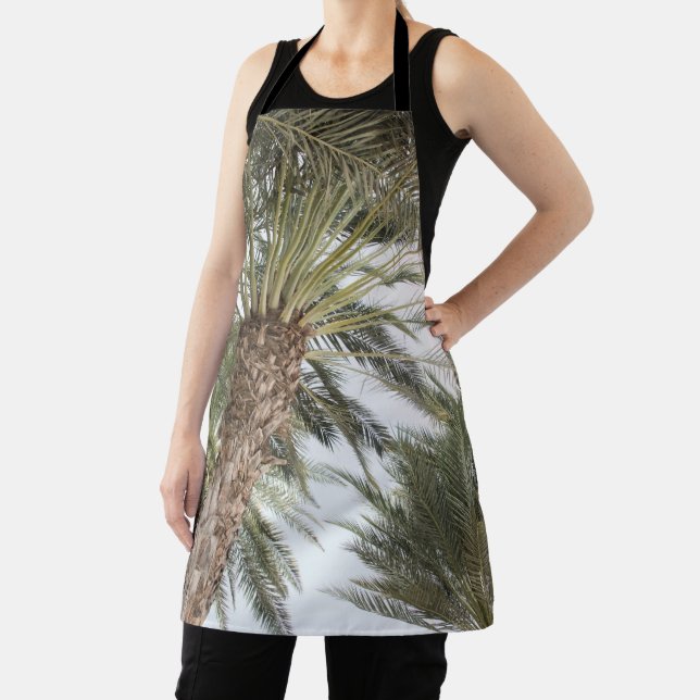 Caribbean Palm Trees Beach #5 #tropical #wall #art Apron (Insitu)
