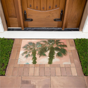 Caribbean Palm Trees Summer Vibes #2 #tropical  Doormat