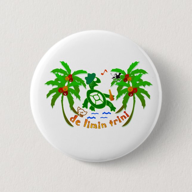 Caribbean phone cases, buttons, magnets,game cover 6 cm round badge (Front)