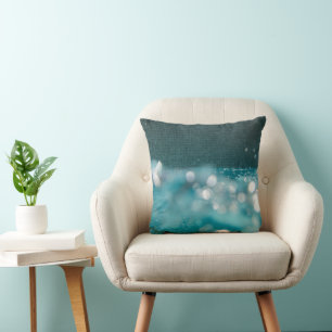 Caribbean Pool Bokeh Glam 1 Cushion