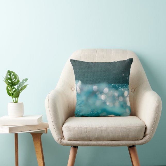 Caribbean Pool Bokeh Glam 1 Cushion (Chair)
