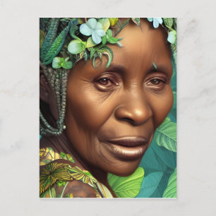 Caribbean Queen Black Woman Postcard