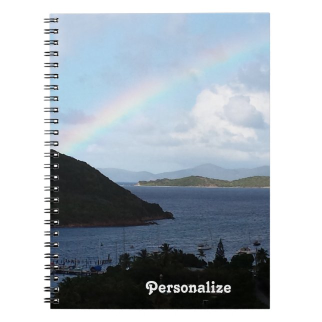 Caribbean Rainbow Island Life Notebook (Front)