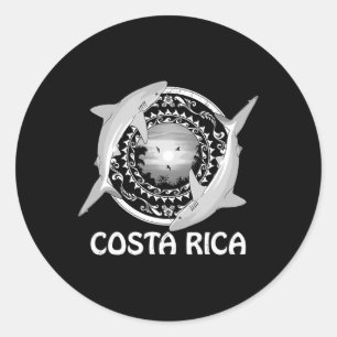 Caribbean Reef Shark Dive Costa Rica Classic Round Sticker