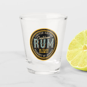 Caribbean Rum Tropical Liquor Shot Glass