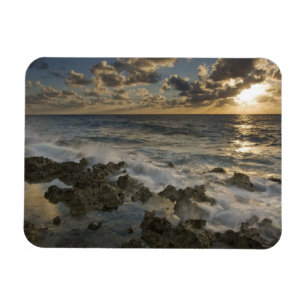 Caribbean Sea, Cayman Islands. Crashing waves 2 Magnet