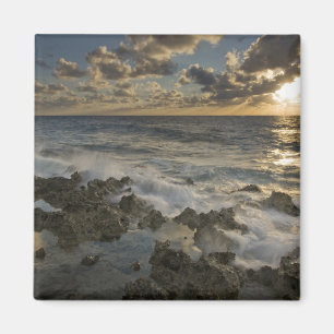 Caribbean Sea, Cayman Islands. Crashing waves 2 Magnet