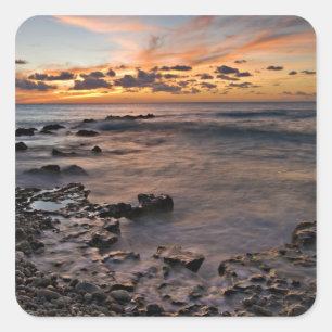 Caribbean Sea, Cayman Islands. Crashing waves 2 Square Sticker