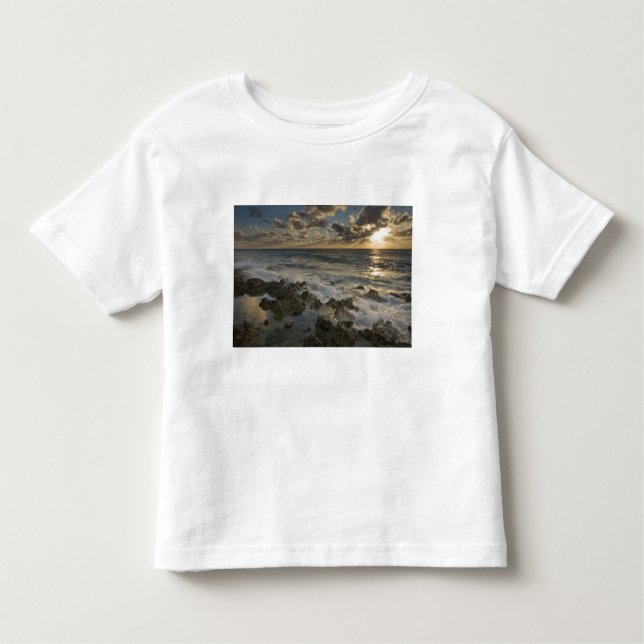 Caribbean Sea, Cayman Islands.  Crashing waves 2 Toddler T-Shirt (Front)