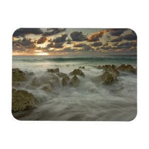 Caribbean Sea, Cayman Islands.  Crashing waves 3 Magnet