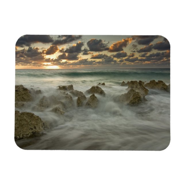 Caribbean Sea, Cayman Islands.  Crashing waves 3 Magnet (Horizontal)
