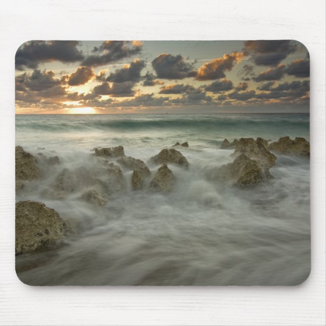 Caribbean Sea, Cayman Islands.  Crashing waves 3 Mouse Pad (Front)
