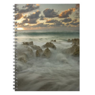 Caribbean Sea, Cayman Islands.  Crashing waves 3 Notebook