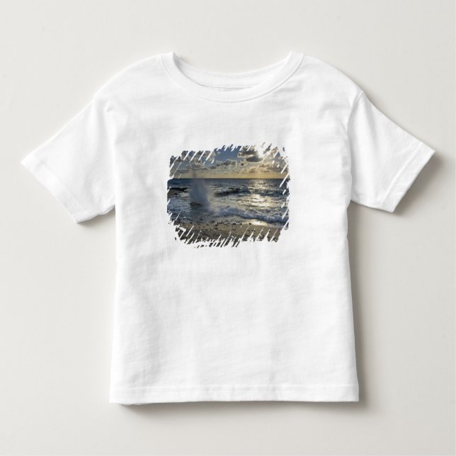 Caribbean Sea, Cayman Islands.  Crashing waves Toddler T-Shirt (Front)