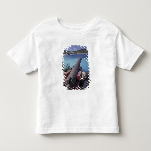 CARIBBEAN, St. Barts, Connon aiming into Bay of Toddler T-Shirt (Front)
