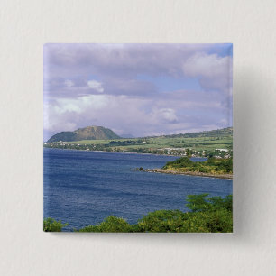 Caribbean, St. Kitts, Roseau. Coast. 15 Cm Square Badge