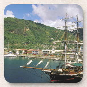 Caribbean, St. Lucia, Soufriere. Boats in Coaster