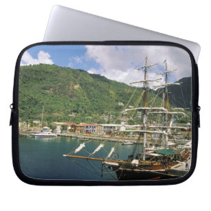 Caribbean, St. Lucia, Soufriere. Boats in Laptop Sleeve