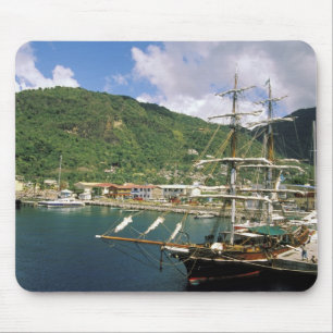 Caribbean, St. Lucia, Soufriere. Boats in Mouse Pad