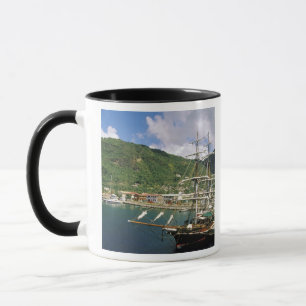 Caribbean, St. Lucia, Soufriere. Boats in Mug