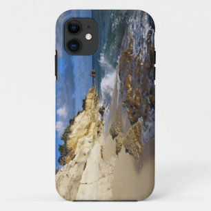 Caribbean, St. Martin, Cliffs at Cupecoy beach iPhone 11 Case