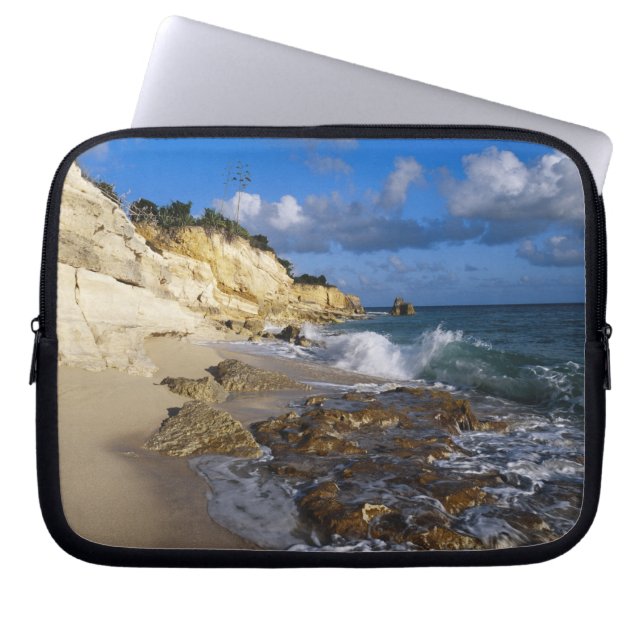 Caribbean, St. Martin, Cliffs at Cupecoy beach Laptop Sleeve (Front)