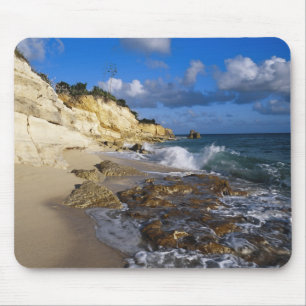 Caribbean, St. Martin, Cliffs at Cupecoy beach Mouse Pad