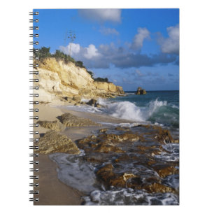 Caribbean, St. Martin, Cliffs at Cupecoy beach Notebook