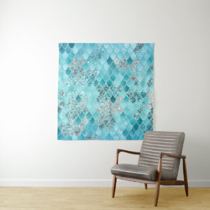 Caribbean Summer Mermaid Scales 1 Tapestry