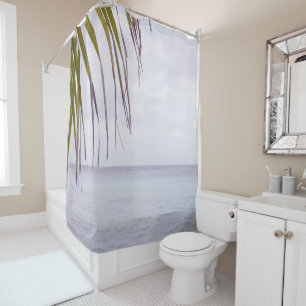Caribbean Sunset Ocean Palm 5 Shower Curtain