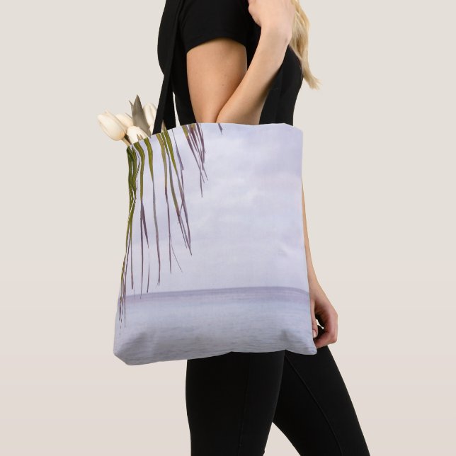 Caribbean Sunset Ocean Palm 5 Tote Bag (Close Up)