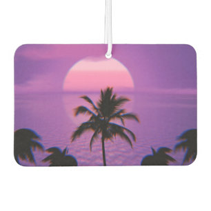 Caribbean Sunset Vaporwave Aesthetic Retro 80s 90s Car Air Freshener