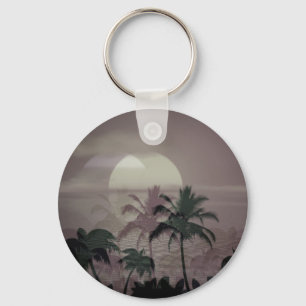 Caribbean Sunset Vaporwave Aesthetic Retro 80s 90s Key Ring