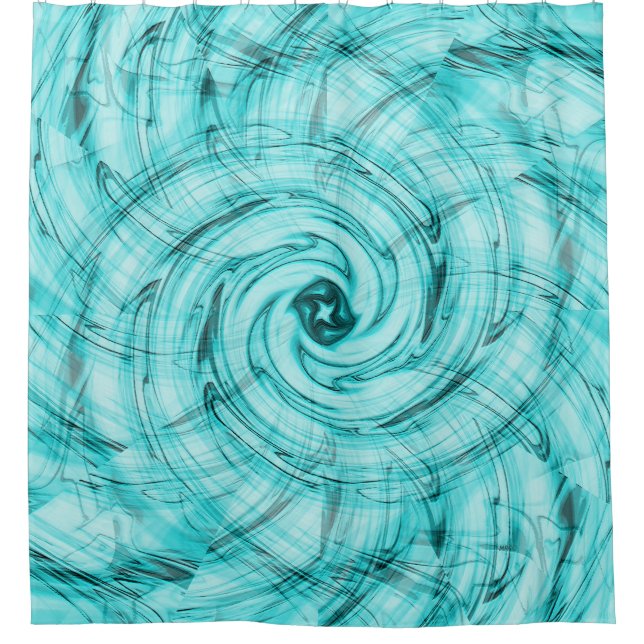 Caribbean swirl..... shower curtain (Front)