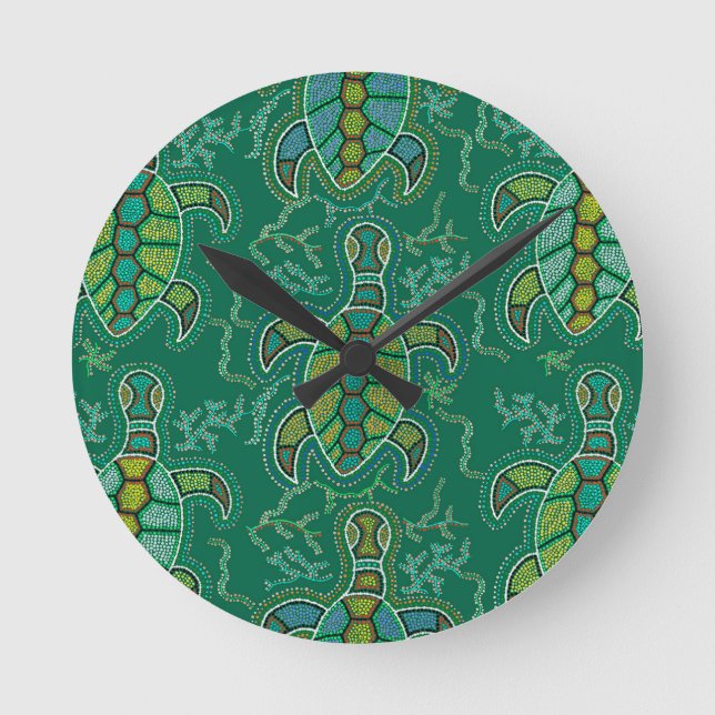 Caribbean Tortuga Round Clock (Front)