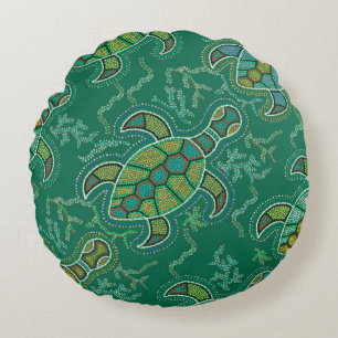 Caribbean Tortuga Round Cushion