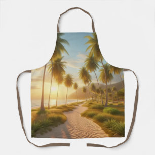 Caribbean/tropical/Hawaiian beach sunset Apron