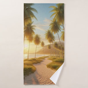 Caribbean/tropical/Hawaiian beach sunset Bath Towel