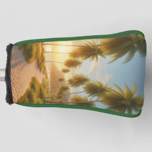 Caribbean/tropical/Hawaiian beach sunset Golf Head Cover