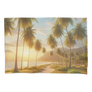 Caribbean/tropical/Hawaiian beach sunset Pillowcase