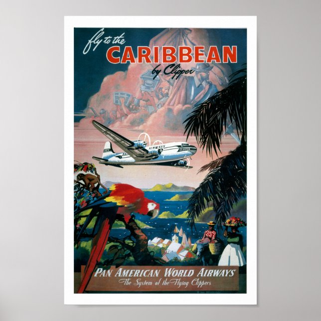 Caribbean Unedited Vintage Photos Old Aesthetic Poster (Front)