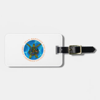 Caribbean unveiled on silk. - rainbow Sea Turtle C Luggage Tag