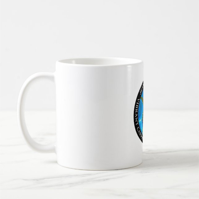 Caribbean unveiled on silk. - Rainbow Sea Turtle Coffee Mug (Left)