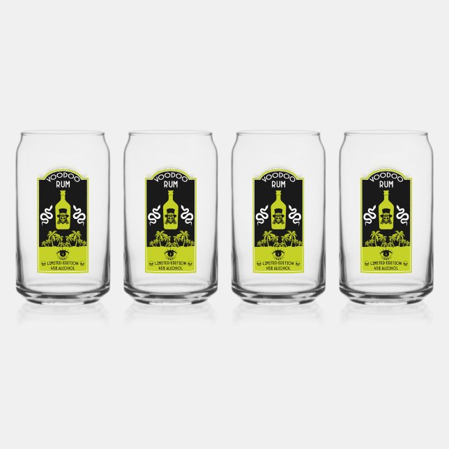 Caribbean Voodoo Rum Can Glass (Front)
