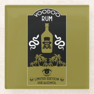 Caribbean Voodoo Rum Glass Coaster