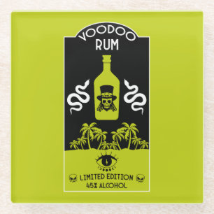 Caribbean Voodoo Rum Glass Coaster