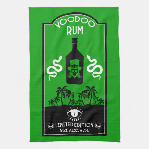Caribbean Voodoo Rum Tea Towel