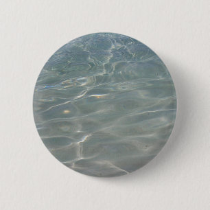 Caribbean Water Abstract Blue Nature 6 Cm Round Badge