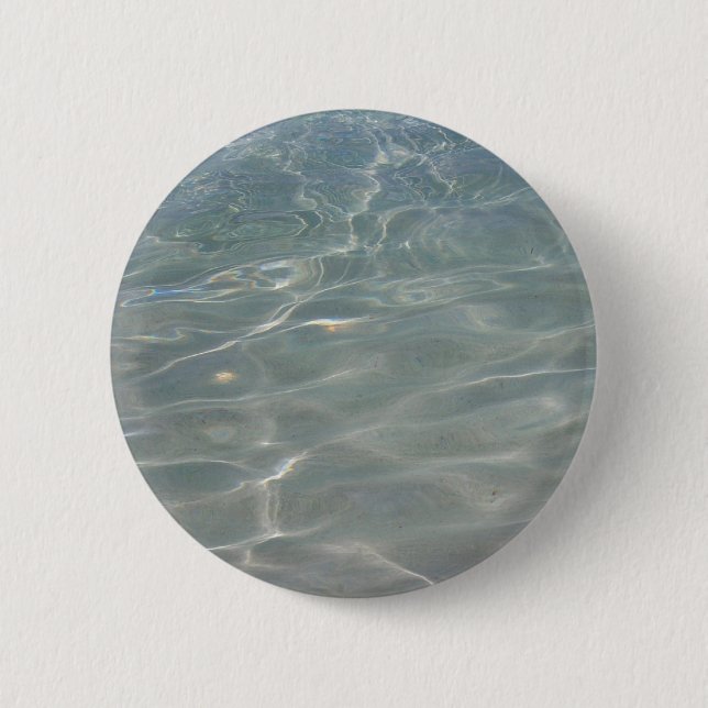 Caribbean Water Abstract Blue Nature 6 Cm Round Badge (Front)